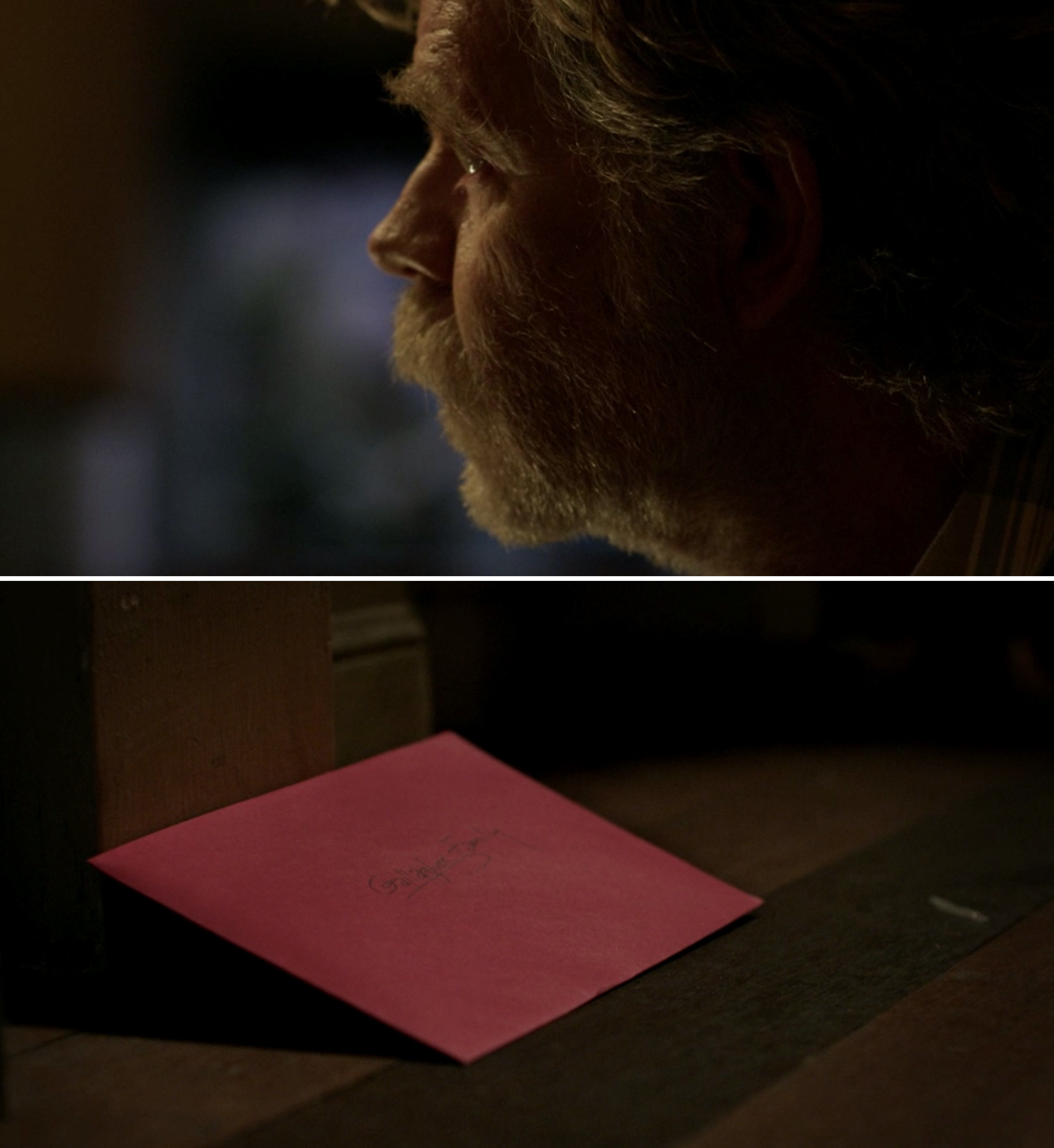 A red envelope reading &quot;Gallagher Family&quot;