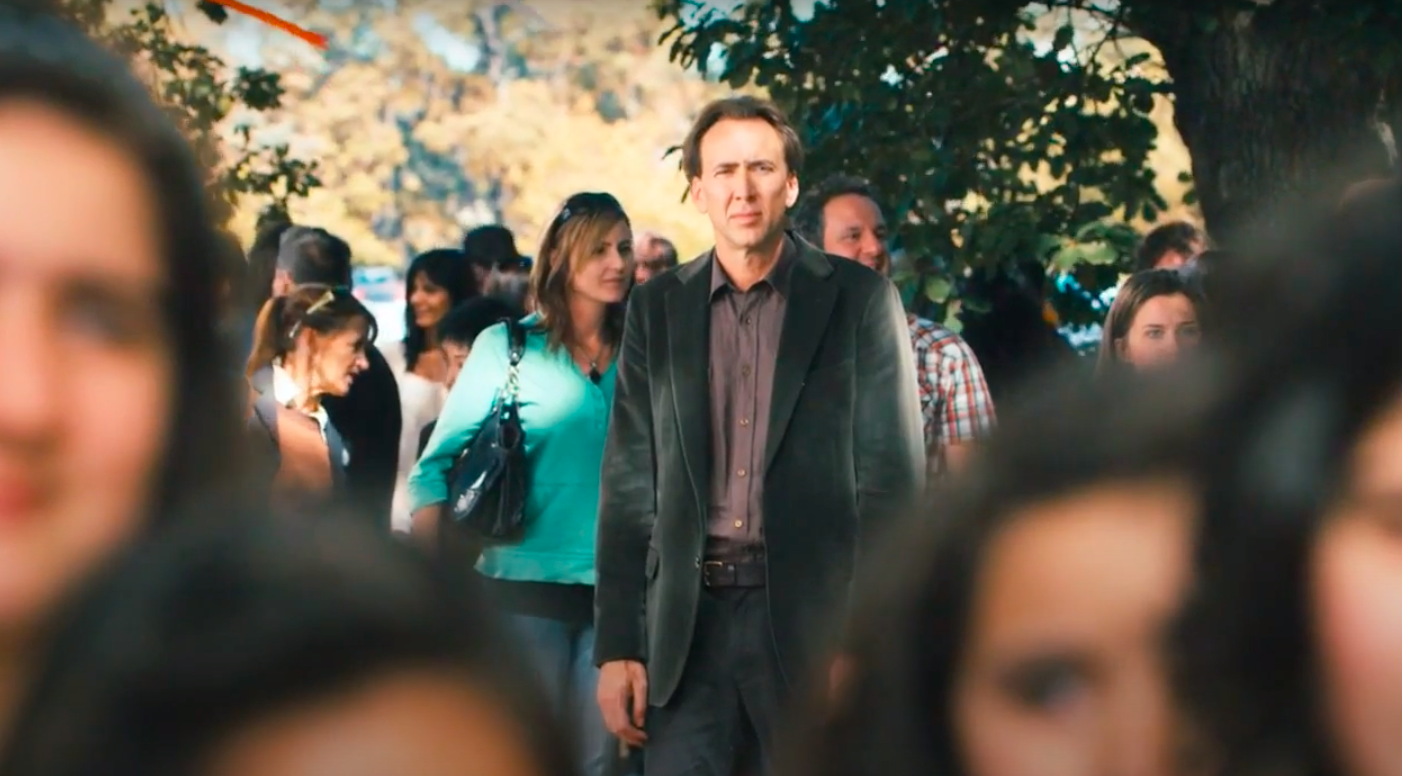 John from &quot;Knowing&quot; looking at a crowd awkwardly