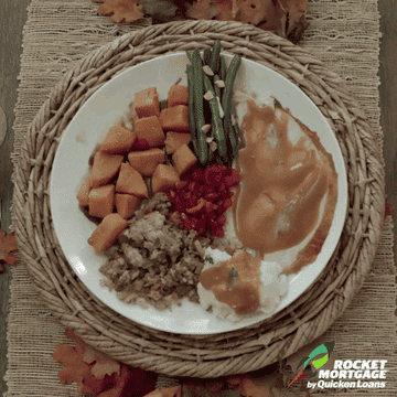 Thanksgiving plate with turkey and sides
