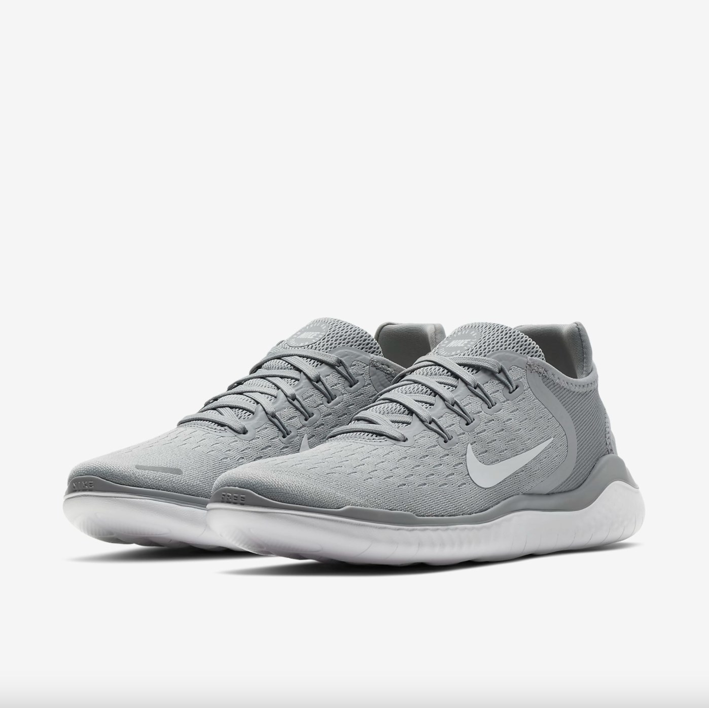The gray Nike running shoe