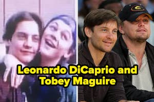 Leonardo DiCaprio and Tobey Maguire as kids and now