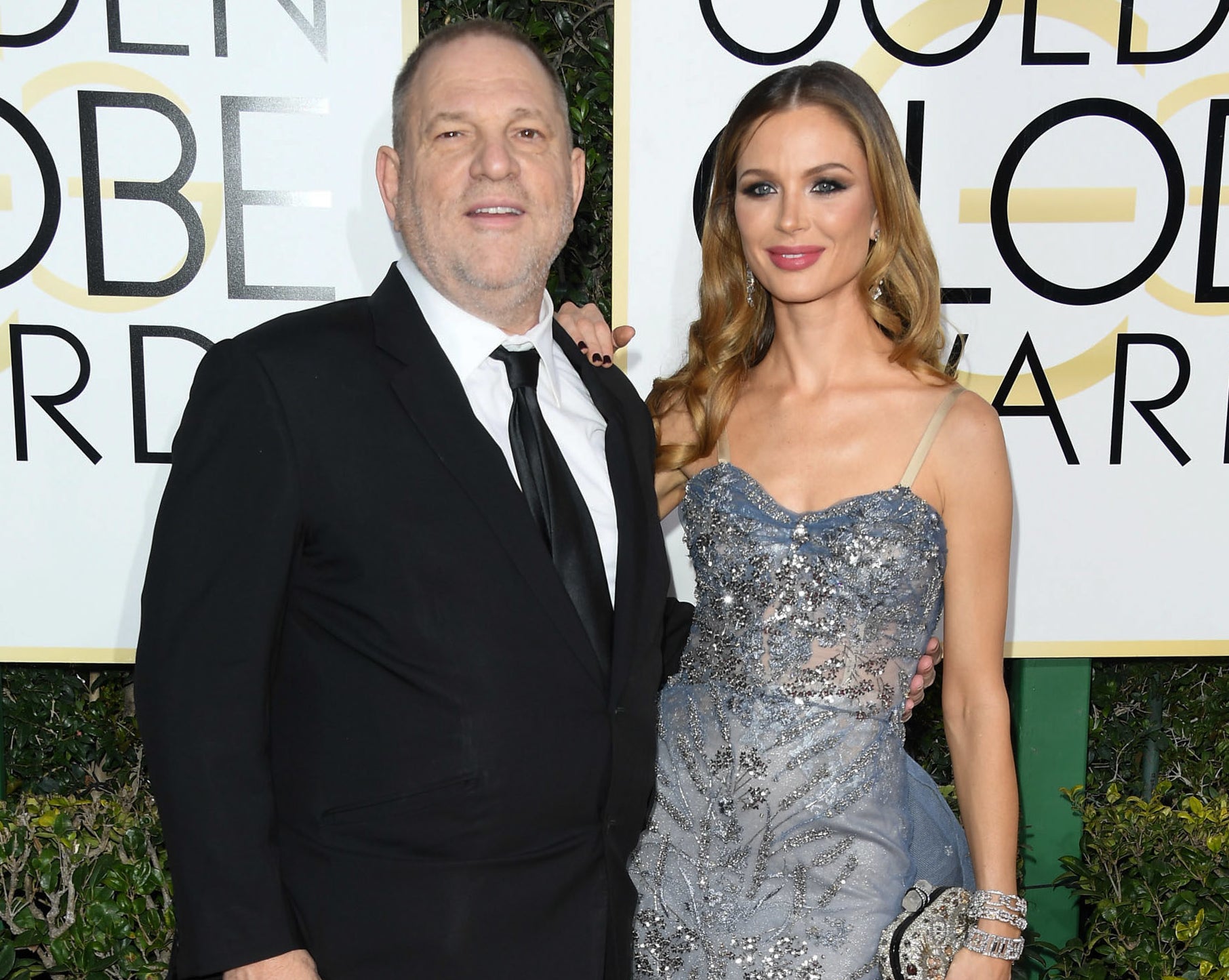 Harvey attends the Golden Globes in the past