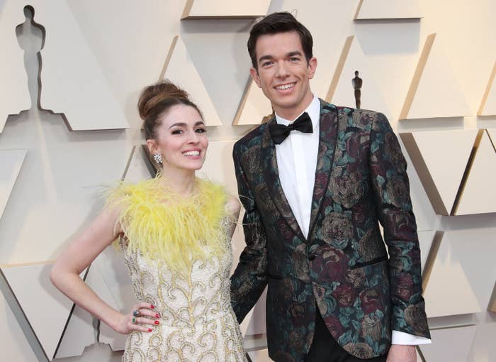 Anna Marie Tendler and John Mulaney at the 2019 Oscars