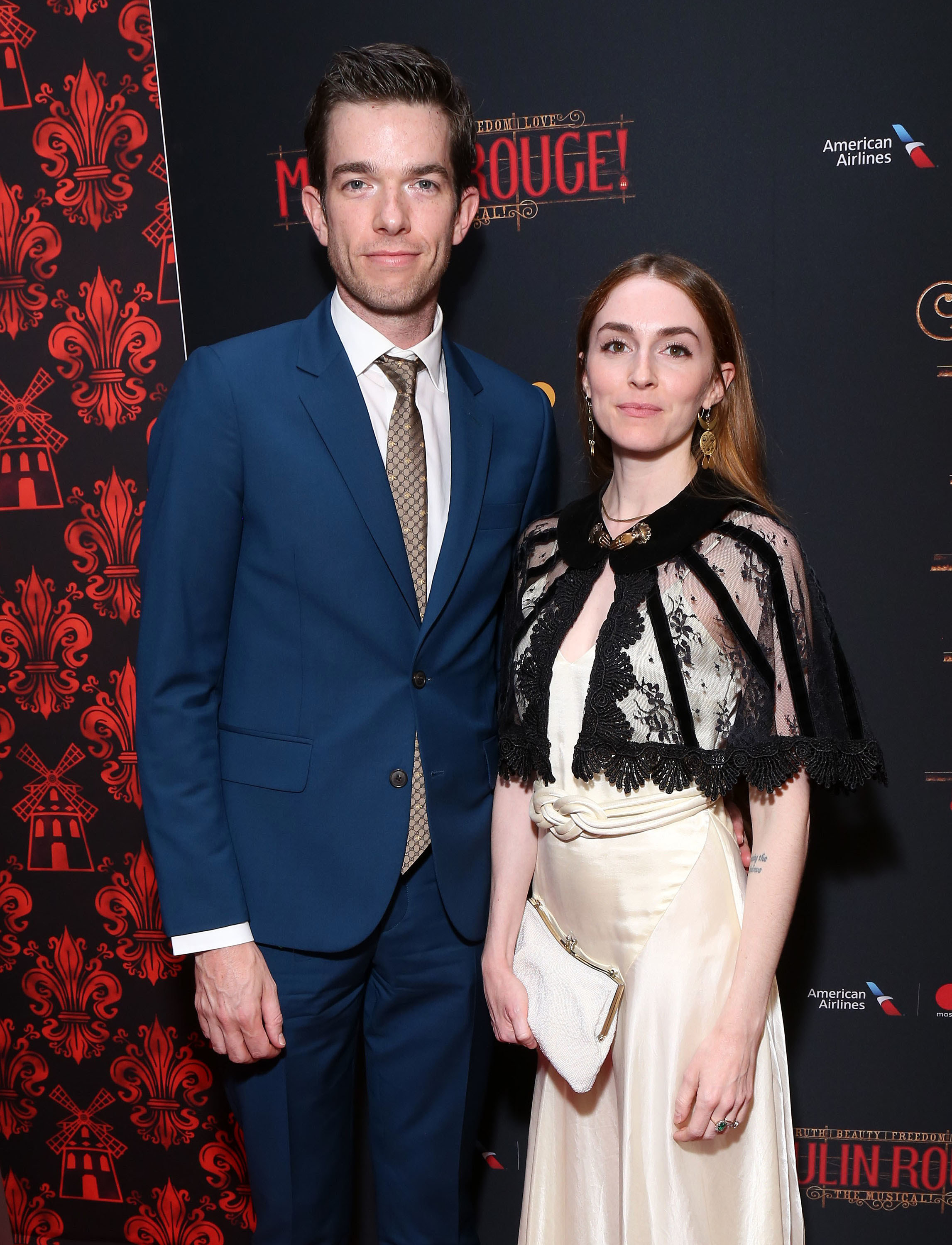 Mulaney and Tendler at the Moulin Rouge The Musical opening night party in July 2019