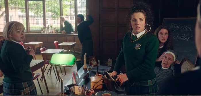 The detention scene from Derry Girls