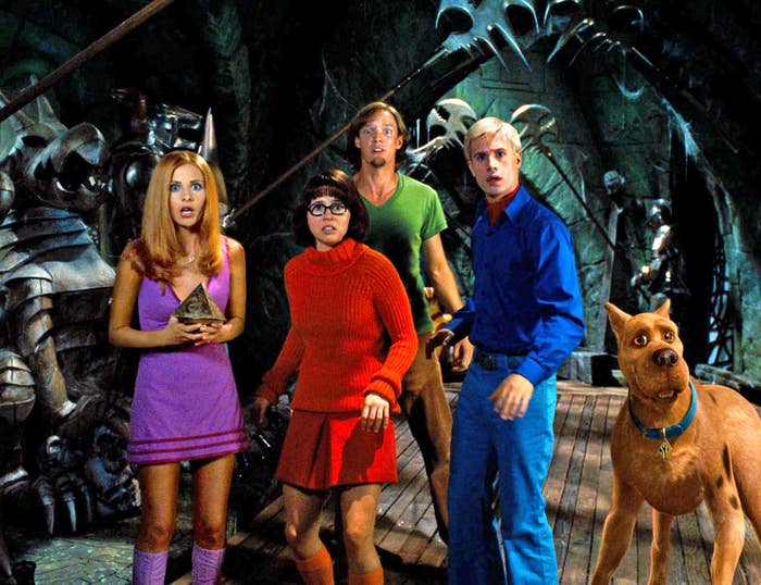 L-R: Daphne, Velma, Shaggy, Fred and Scooby-Doo