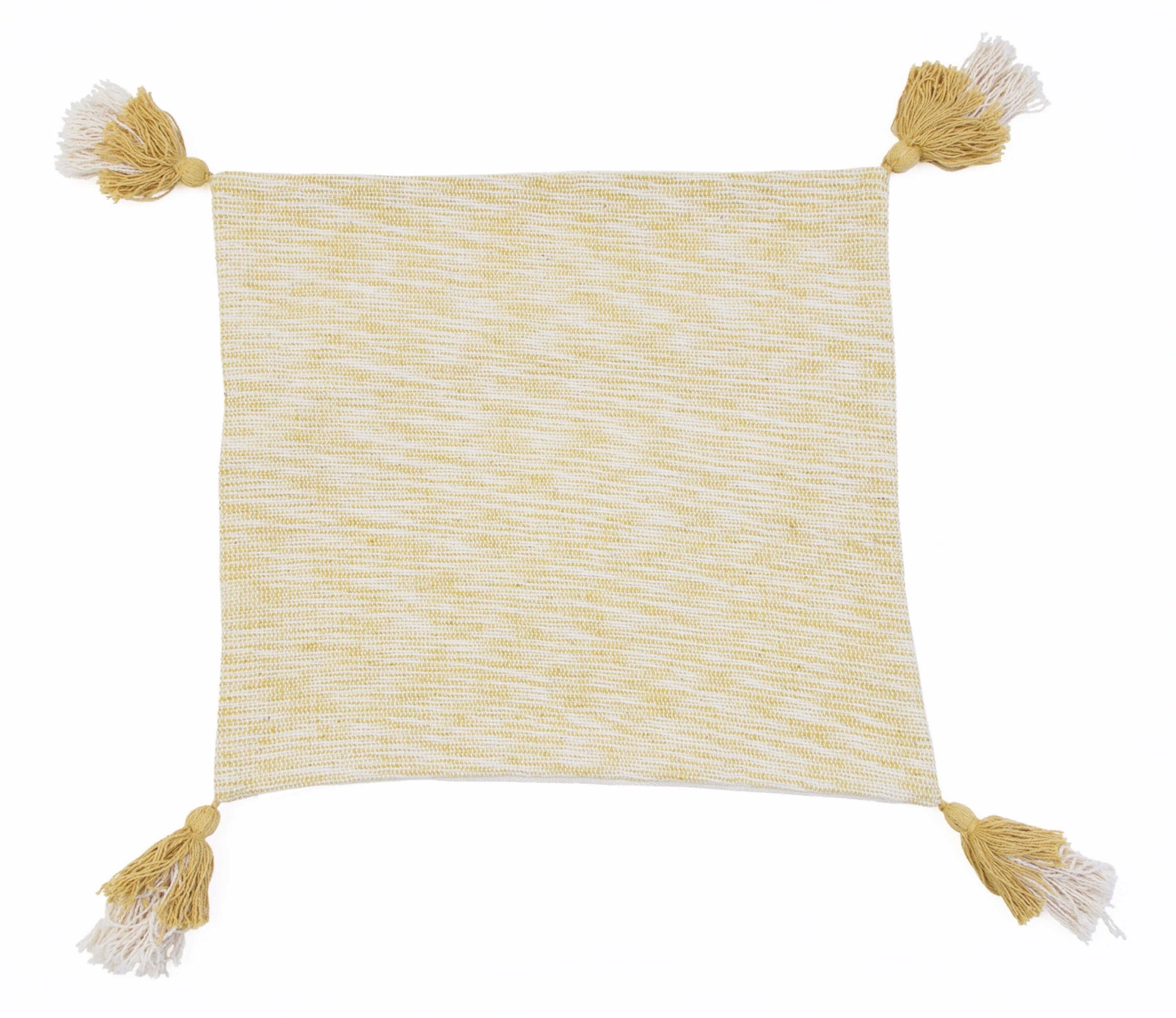 Mustard textured pillow