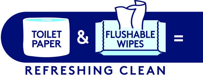 toilet paper and flushable wipes