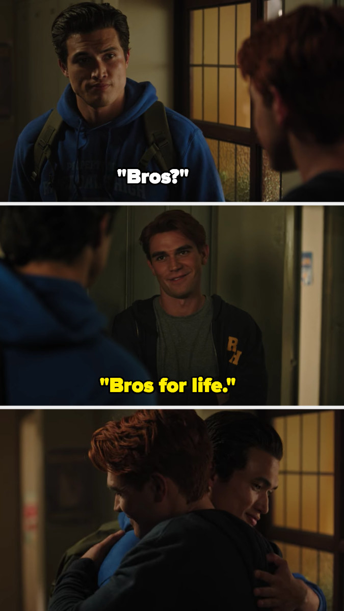 Reggie: &quot;Bros?&quot; Archie: &quot;Bros for life&quot;