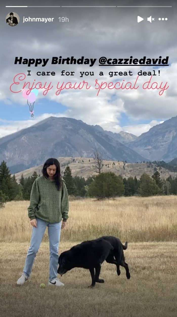 A screenshot of John's birthday message
