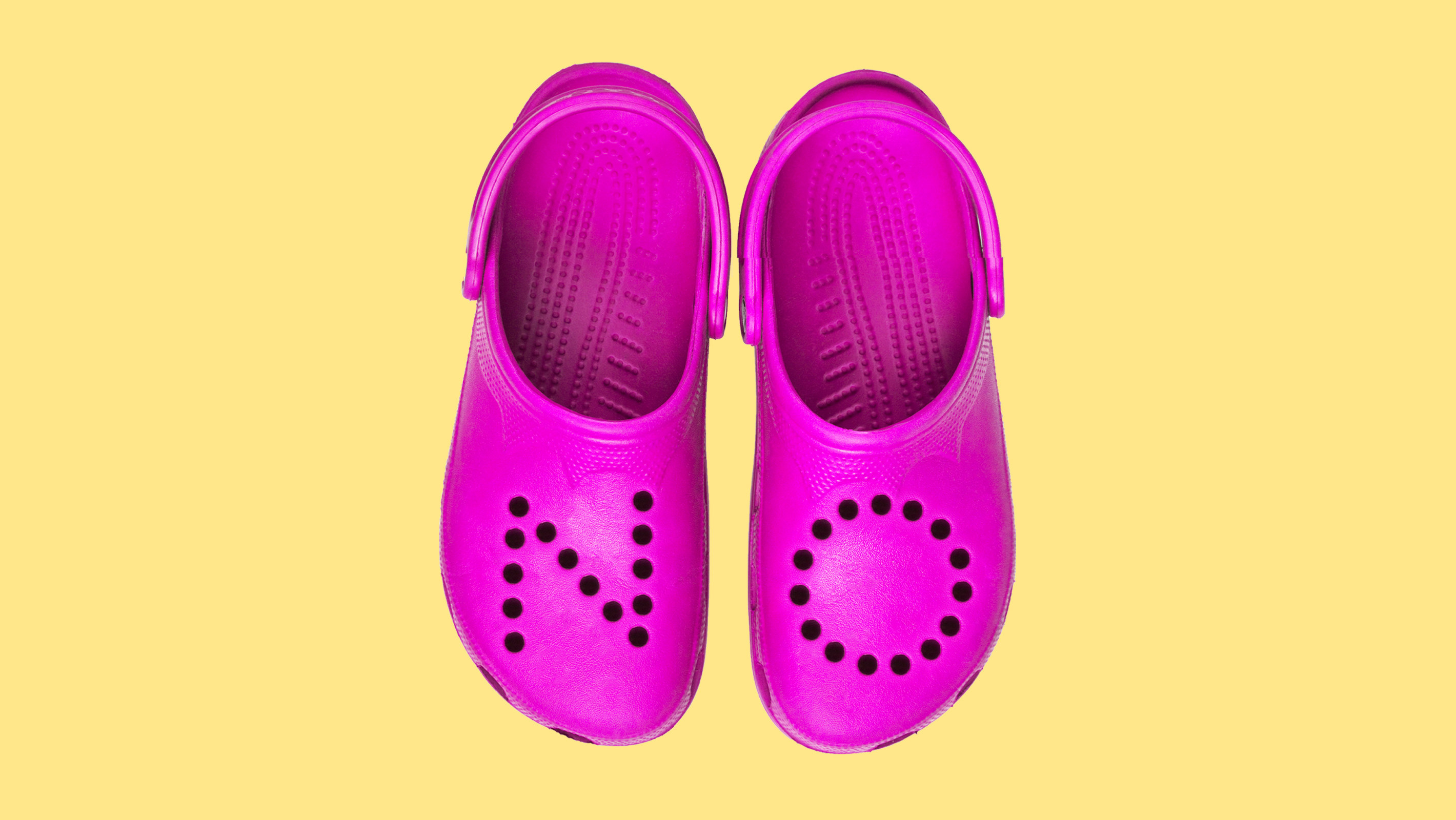 Purple and hot sale pink crocs