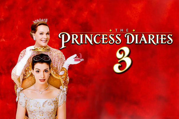 Anne Hathaway and Julie Andrews making a scared face at the idea of Princess Diaries 3