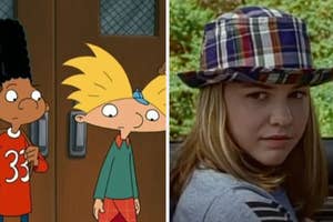 Gerald and Arnold are on the left with Alex Mack on the right