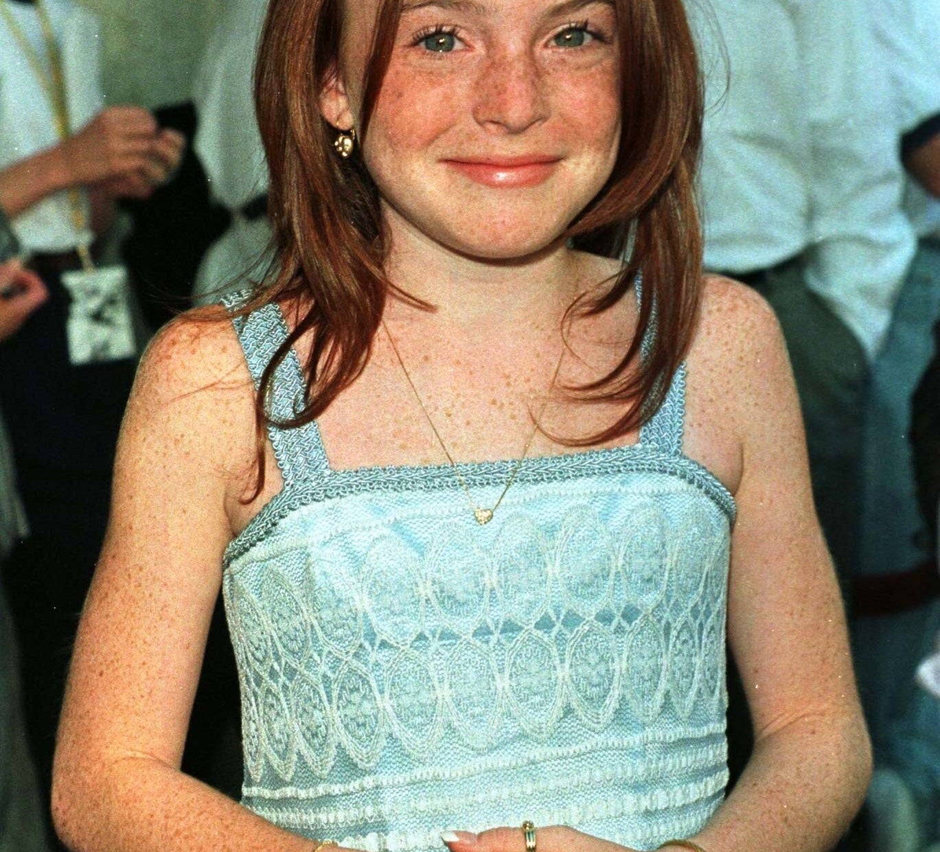 A young Lindsay attends the premiere of The Parent Trap