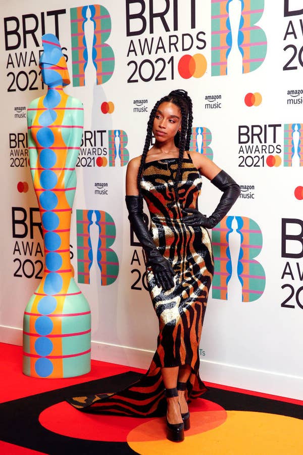 Lianne La Havas poses in the media room during The BRIT Awards 2021 