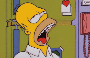 Homer Simpson drooling with his mouth open