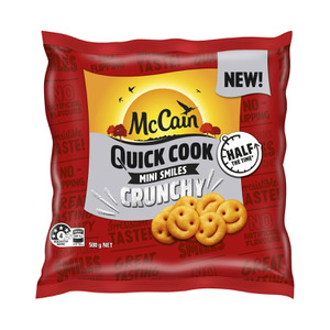 A stock photo of the McCain&#x27;s Quick Cook Mini Smiles
