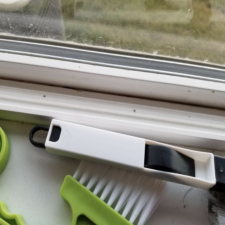 reviewer window sill after cleaning