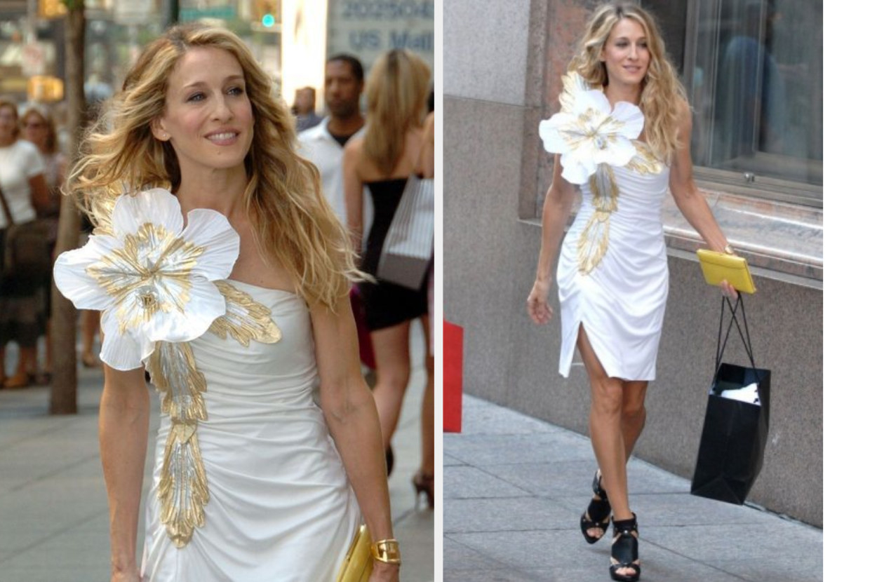 Carrie bradshaw hotsell white flower dress