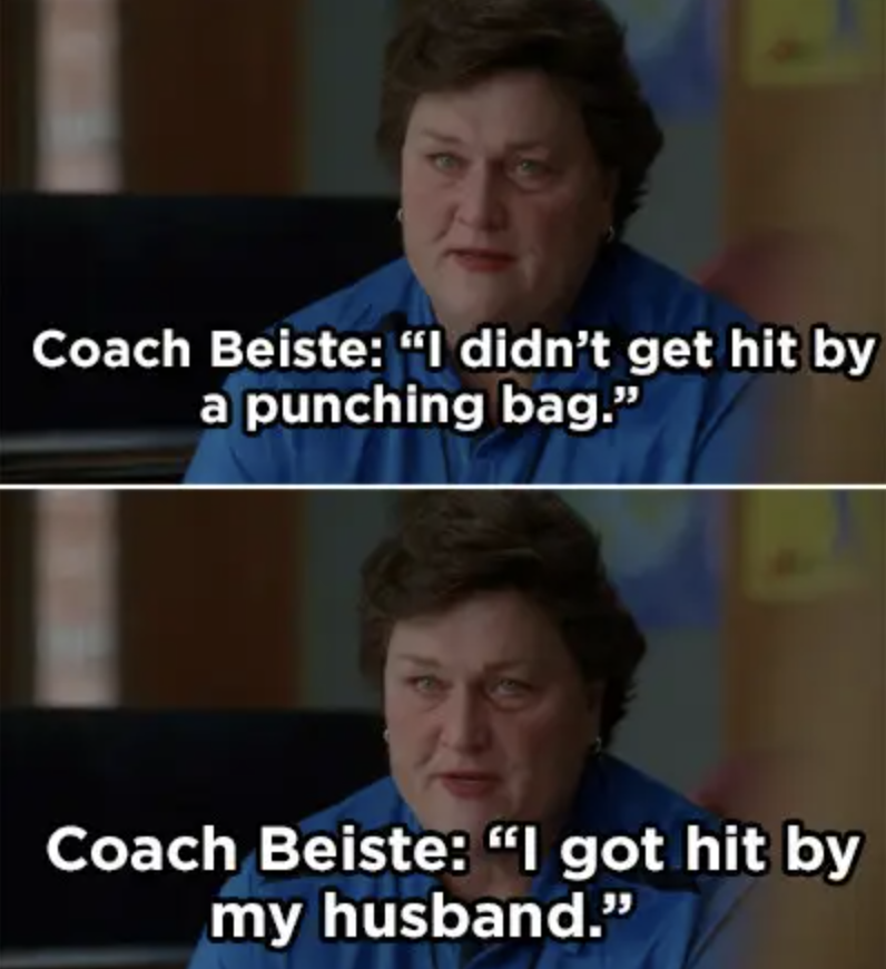 Beiste revealing Cooter hit him
