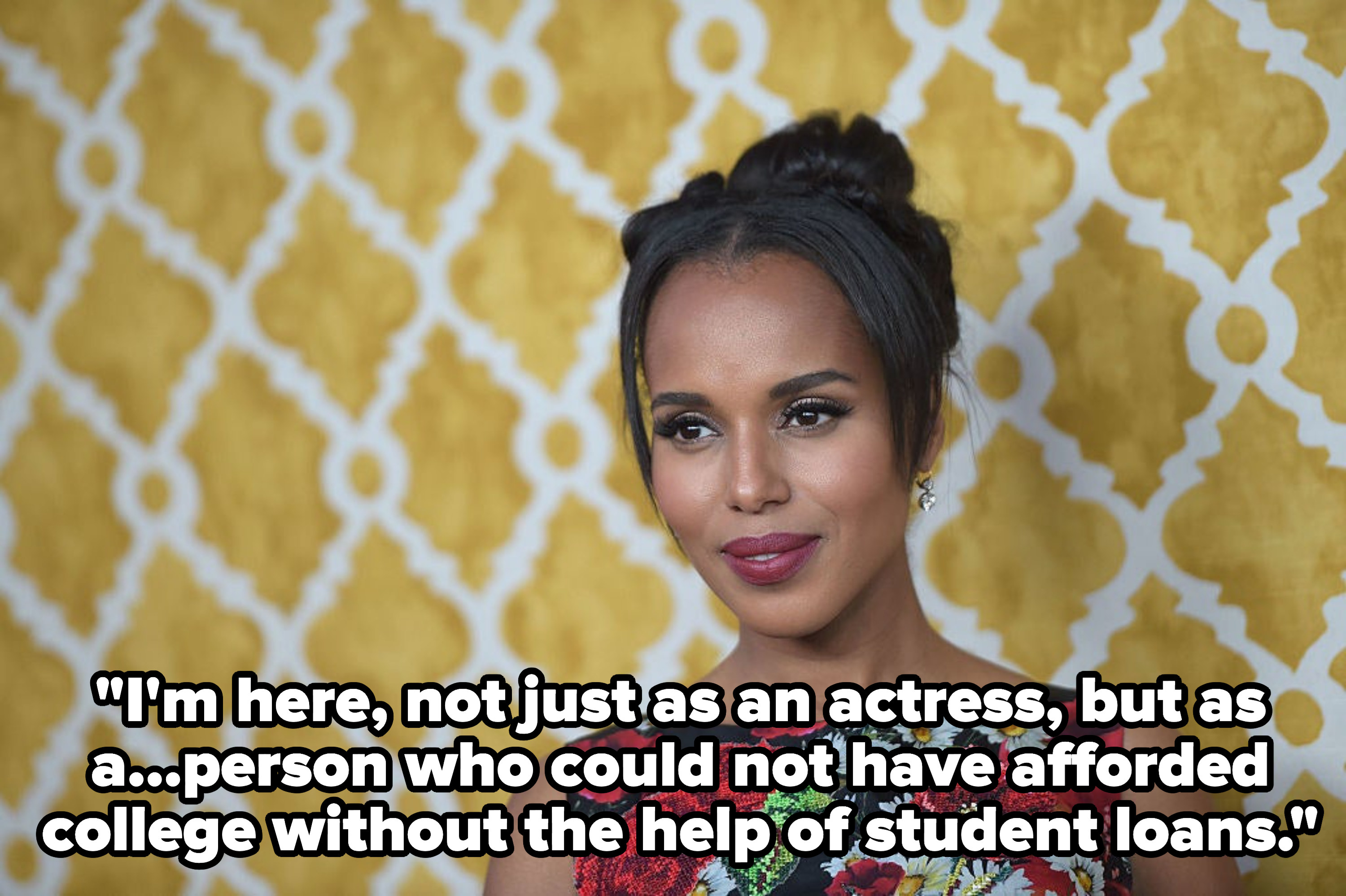 &quot;I&#x27;m here, not just as an actress, but as a person who could not have afforded college without the help of student loans&quot; 
