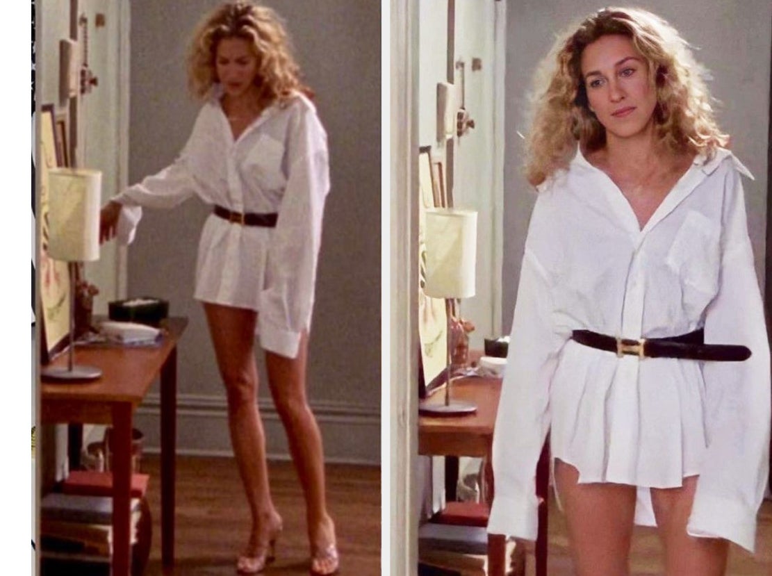 vogue and coffee  Carrie bradshaw outfits, Carrie bradshaw style, City  outfits