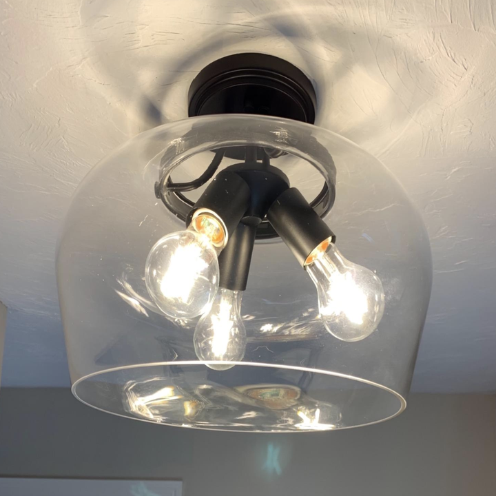 reviewers glass light fixture now clean 