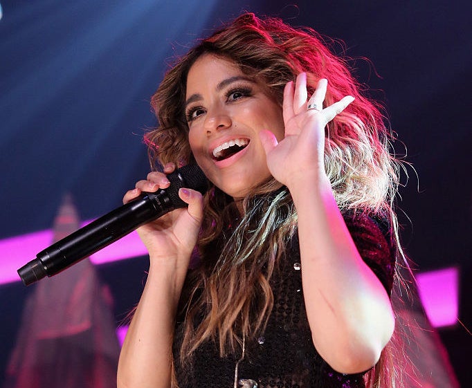 Ally performing on stage
