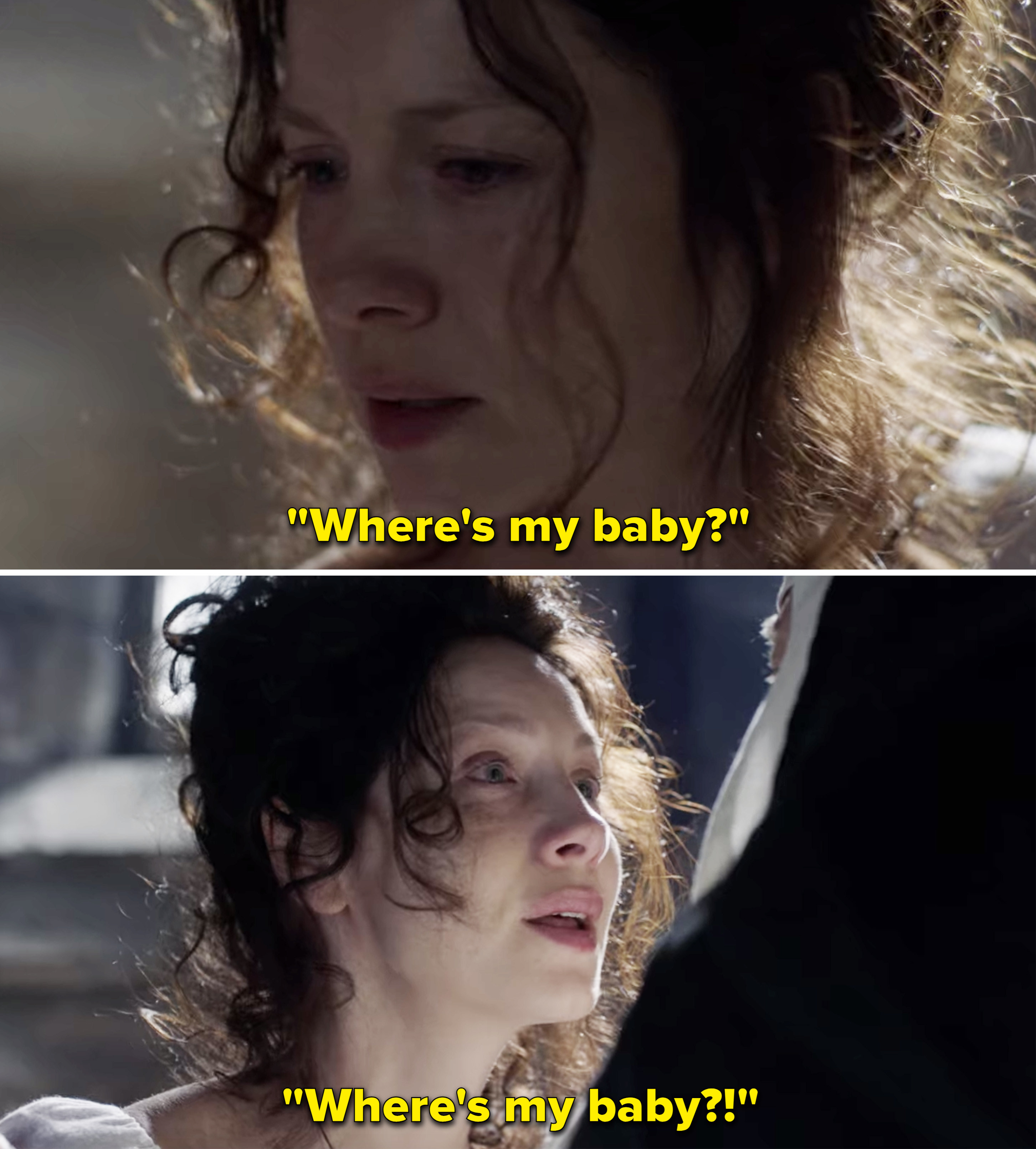 Claire repeating, &quot;Where&#x27;s my baby?&quot;