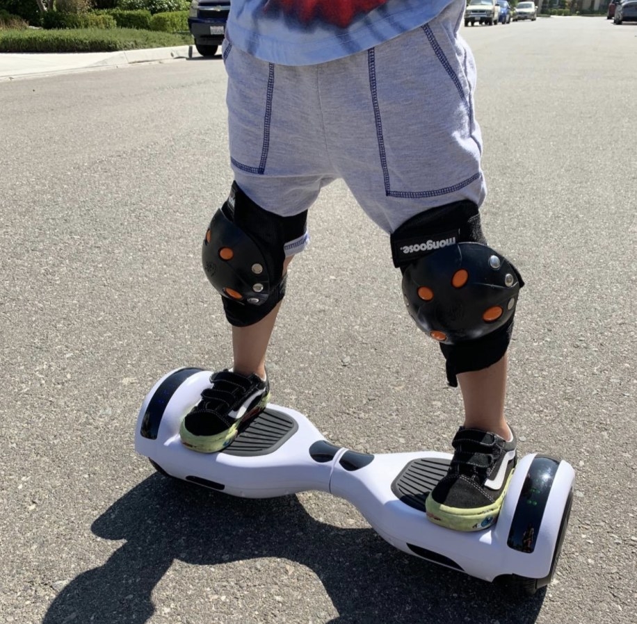 A person on a hoverboard