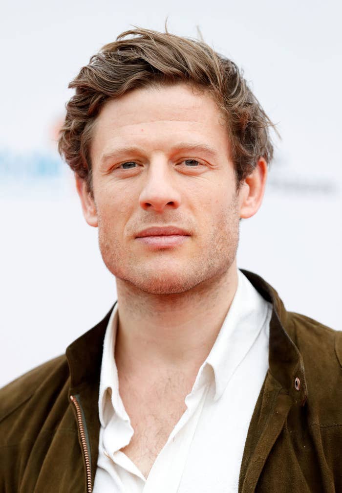 James Norton with an unbuttoned, open collar