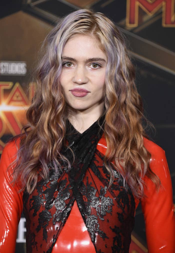 Grimes at the Captain Marvel premiere in 2019