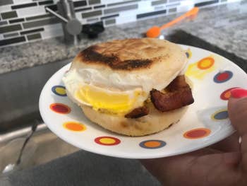 English muffin breakfast sandwich
