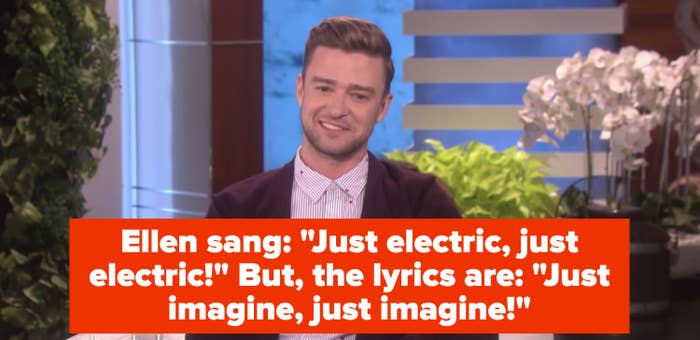 Justin Timberlake appearing on The Ellen Show