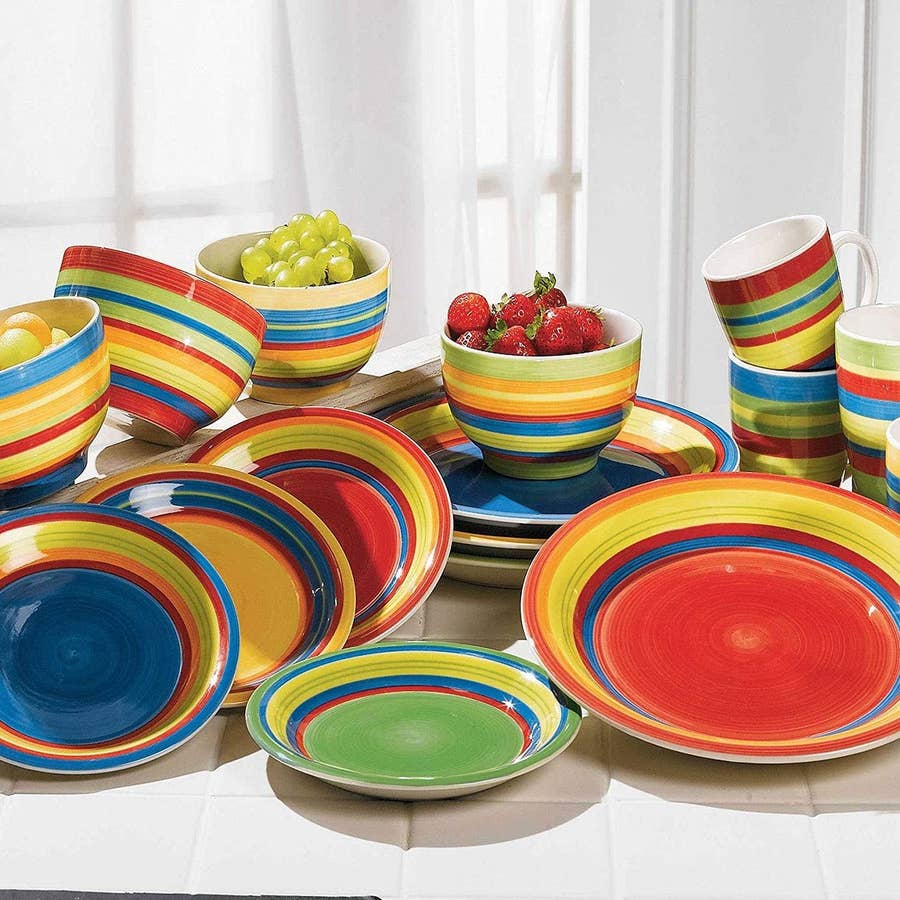 Wisenvoy Dinnerware Sets Plates and Bowls Sets Ceramic Dish Set