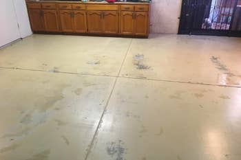Garage floor deep cleaned and needing color touch up