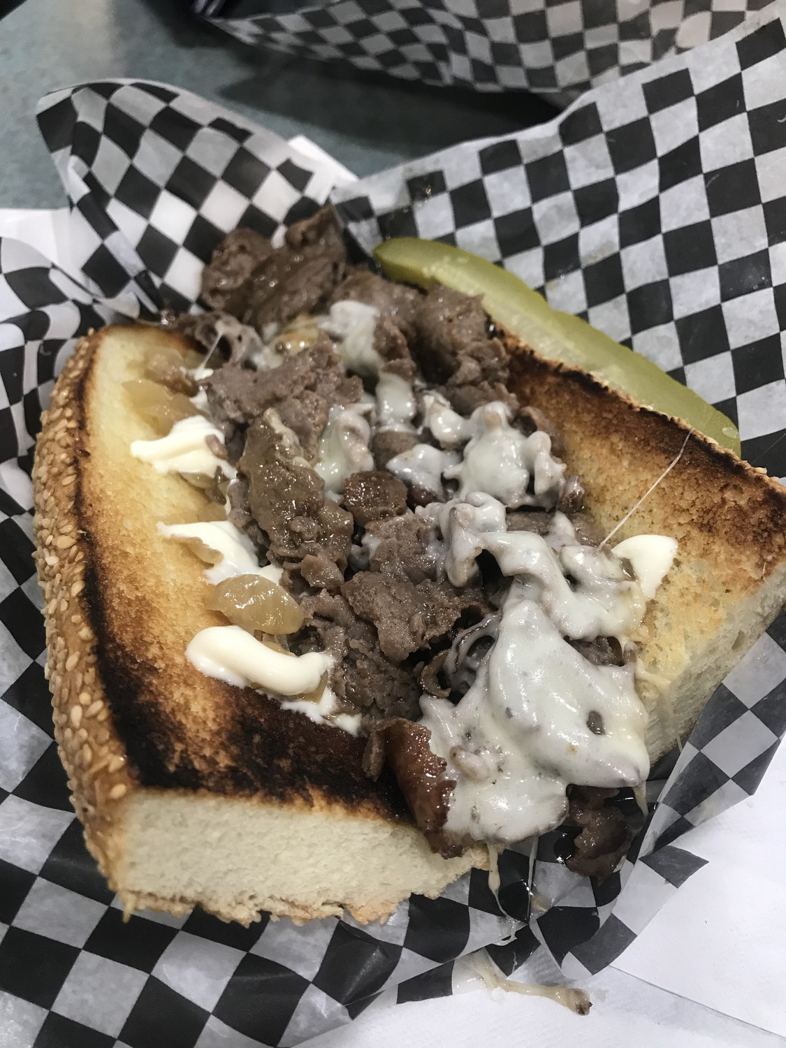A Philly cheesesteak