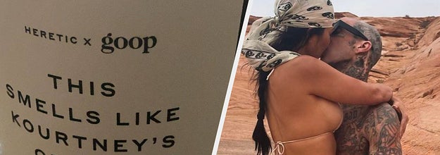 Candle that smells like Kourtney's orgasm and Travis Barker and Kourtney Kardashian kissing