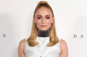 Sophie looks serious at an event