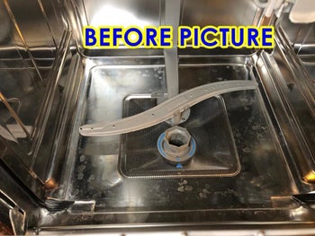 Before results of inside dishwasher after using Affresh cleaner
