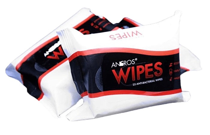 Packages of the wipes