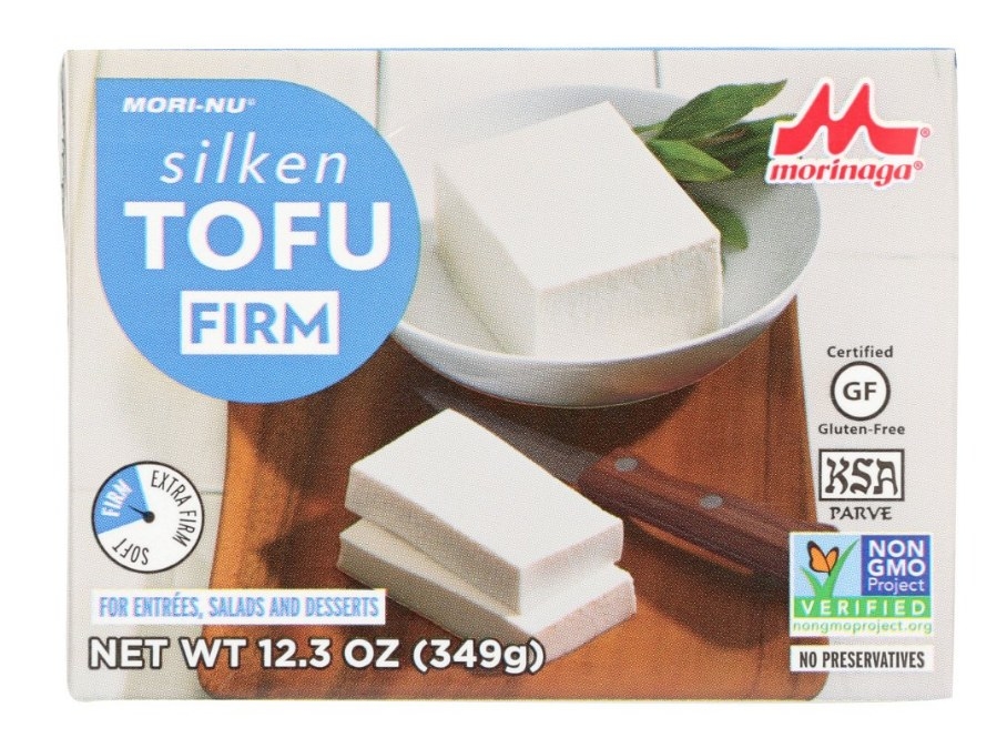 A package of silken, firm tofu