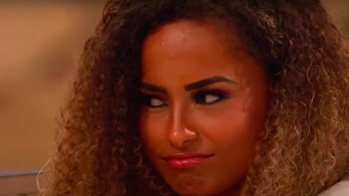 Amber Gill from &quot;Love Island UK&quot; glaring