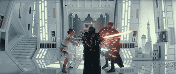 Rey and Kylo Ren killing someone with lightsabers in &quot;The Rise of Skywalker&quot;
