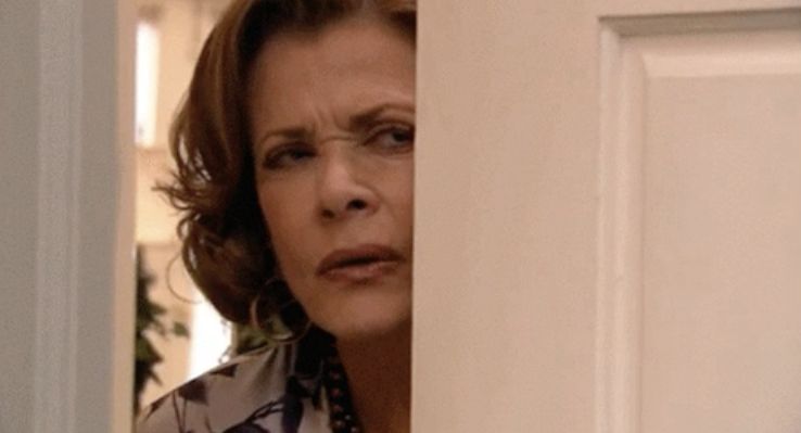 Lucille Bluth from &quot;Arrested Development&quot; closing the door on someone