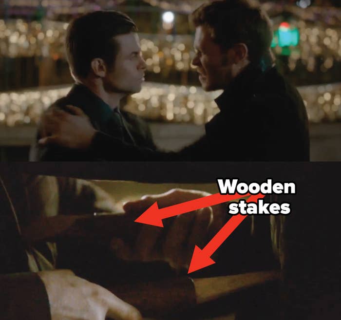 Joseph Morgan as Klaus Mikaelson and Daniel Gillies as Elijah Mikaelson in the show "The Originals."