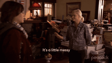 A gif of Leslie Knope saying, &quot;It&#x27;s a little messy&quot;