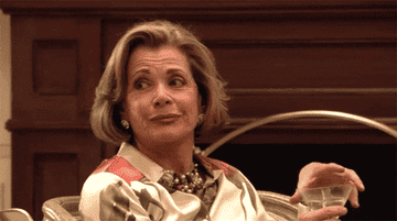 Lucille rolling her eyes in Arrested Development