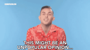GIF of Adam Rippon saying &quot;This might be an unpopular opinion...&quot;
