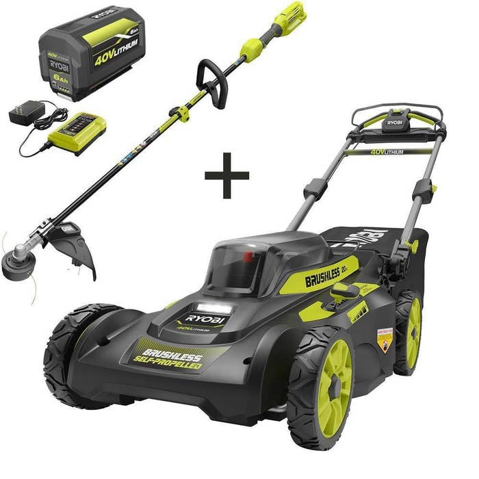The lawn mower and trimmer
